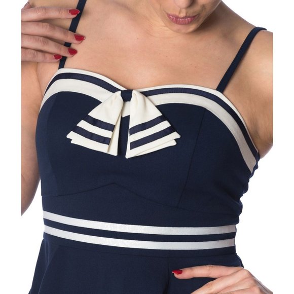 Banned Set Sail Strappy Dress in Navy - Picture 4 of 5